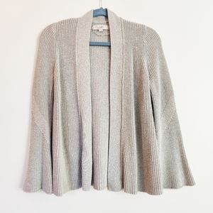 LOFT Cardigan Flared Sleeves Knit Grey